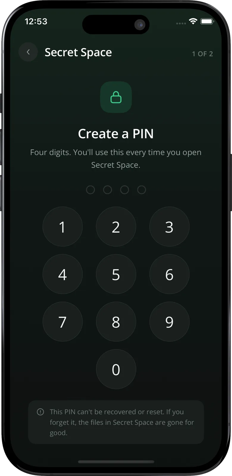 Secret Space PIN